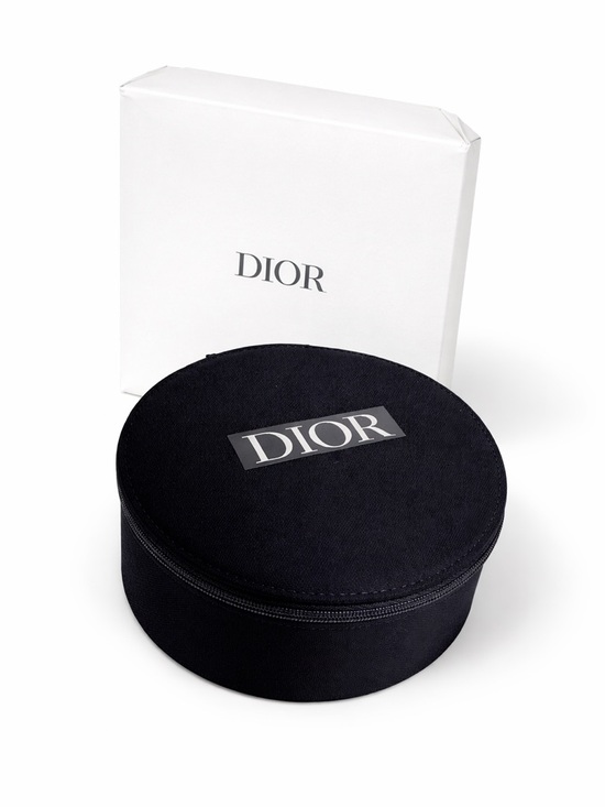 Dior Handbags - Dior Black Round Makeup Case Travel Cosmetic Bag Mirror Luxury Beauty Organizer